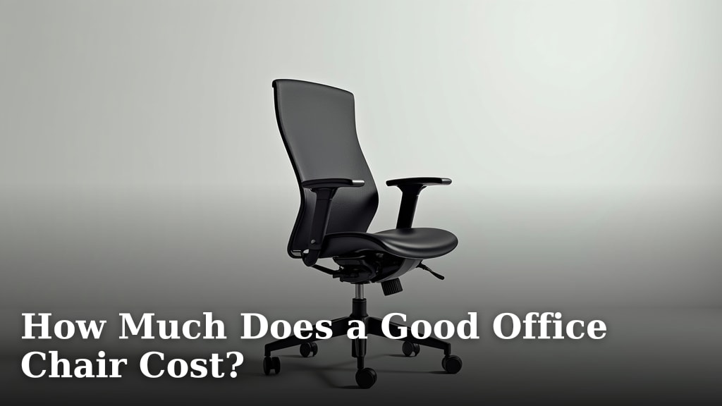 How Much Does a Good Office Chair Cost?