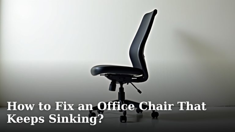 How to Fix an Office Chair That Keeps Sinking?