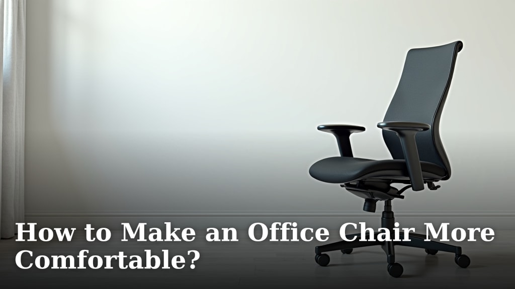 How to Make an Office Chair More Comfortable?