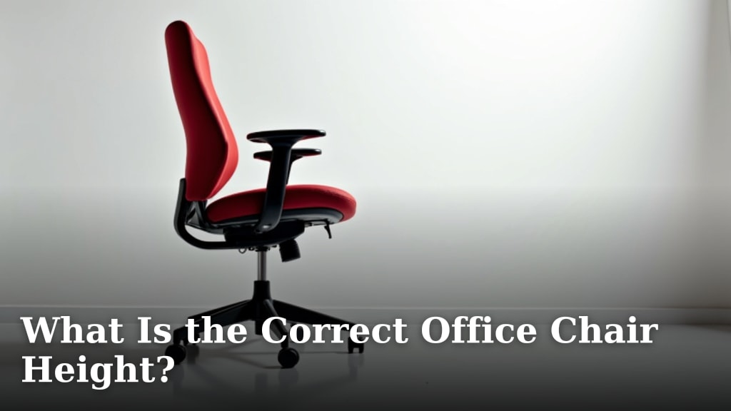 What Is the Correct Office Chair Height?