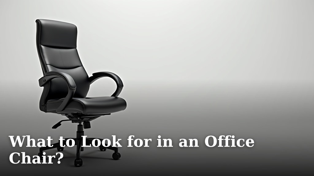 What to Look for in an Office Chair?