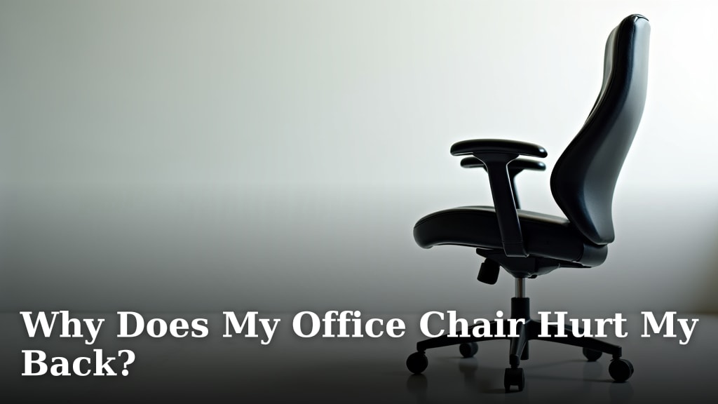 Why Does My Office Chair Hurt My Back?