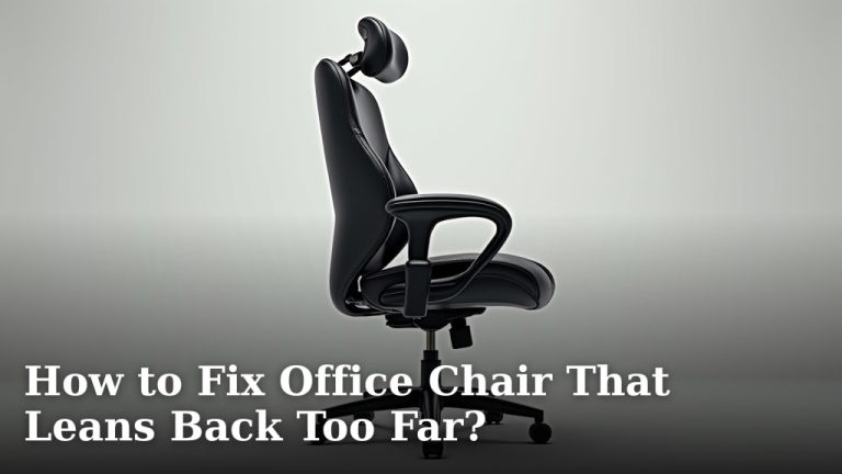 How to Fix Office Chair That Leans Back Too Far?