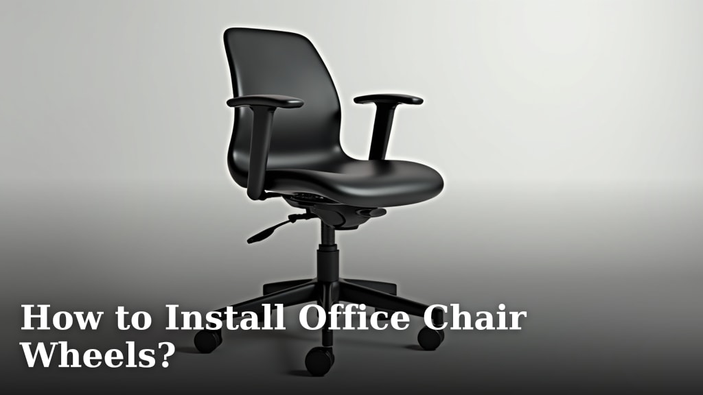 How to Install Office Chair Wheels?