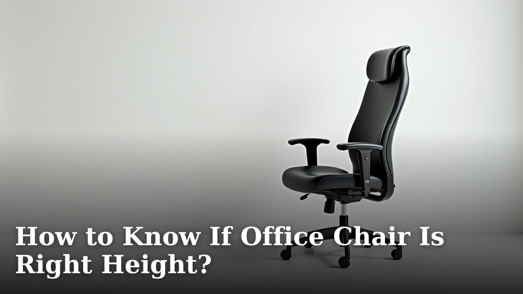 How to Know If Office Chair Is Right Height?