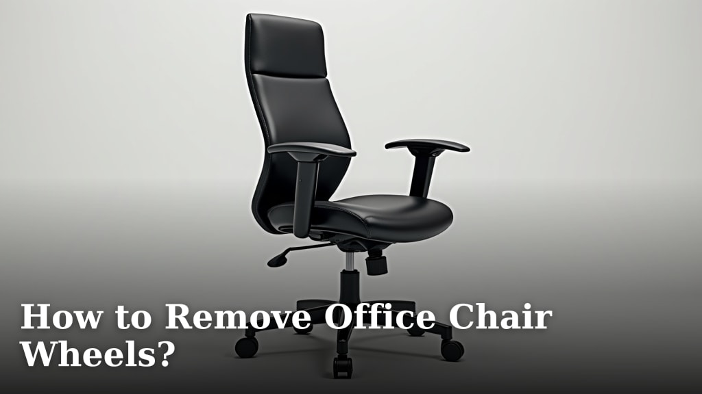 How to Remove Office Chair Wheels?