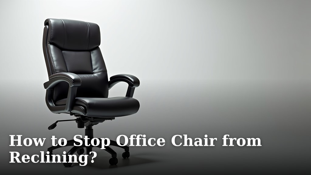 How to Stop Office Chair from Reclining?