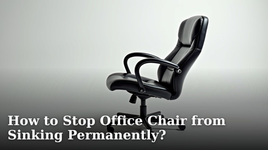 How to Stop Office Chair from Sinking Permanently?