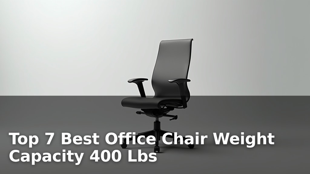 Top 7 Best Office Chair Weight Capacity 400 Lbs