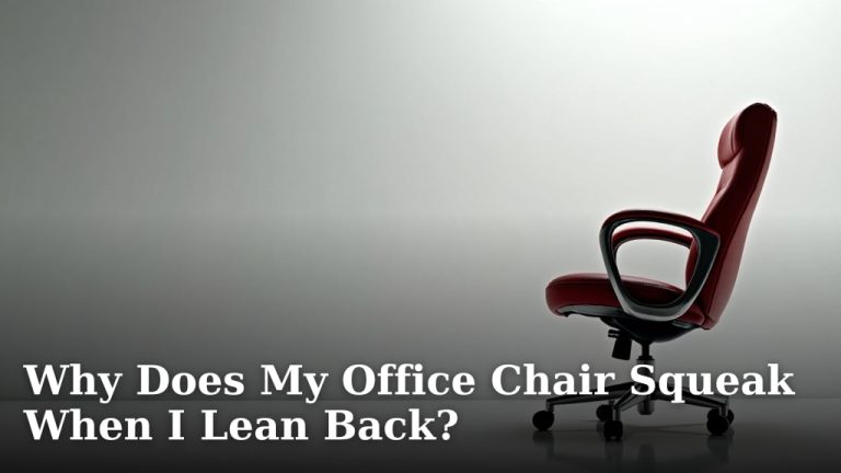 Why Does My Office Chair Squeak When I Lean Back?