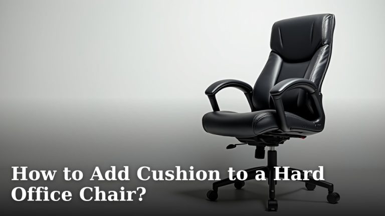 How to Add Cushion to a Hard Office Chair?