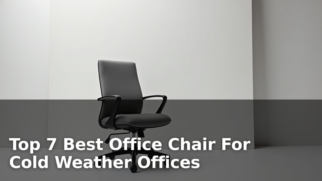 Top 7 Best Office Chair For Cold Weather Offices