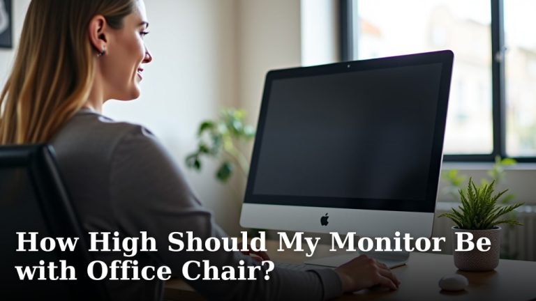 How High Should My Monitor Be with Office Chair?