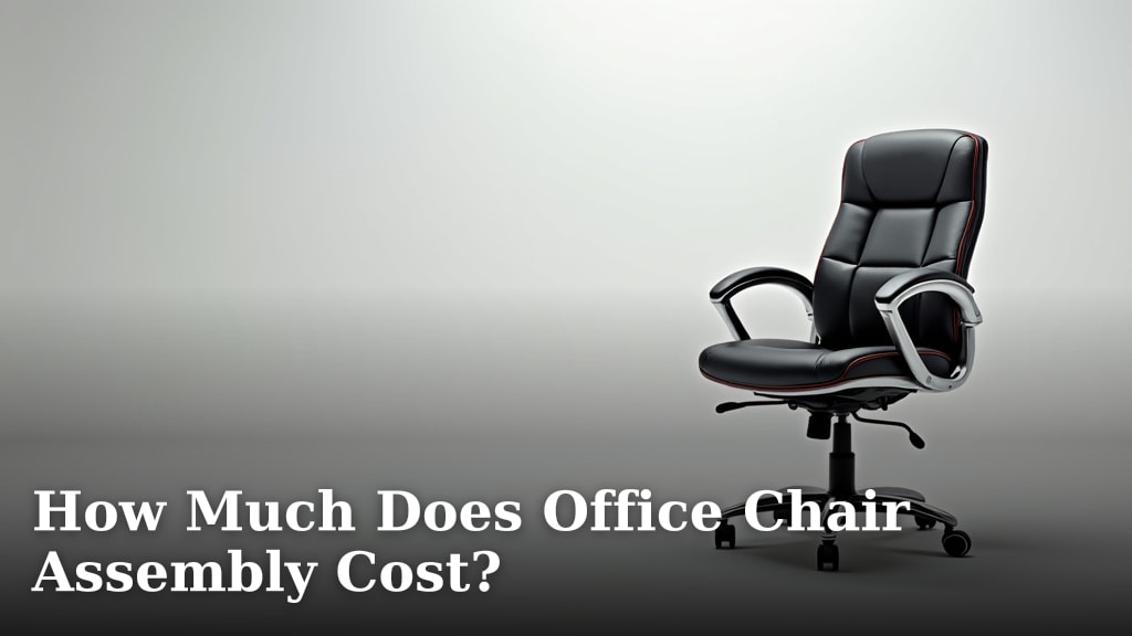 How Much Does Office Chair Assembly Cost?
