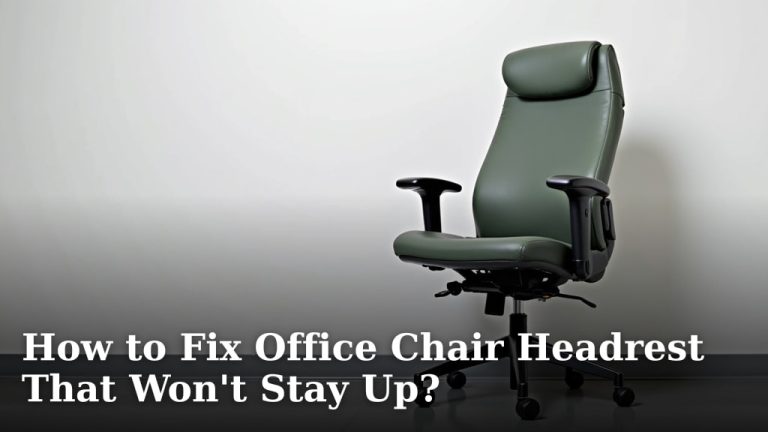 How to Fix Office Chair Headrest That Won't Stay Up?