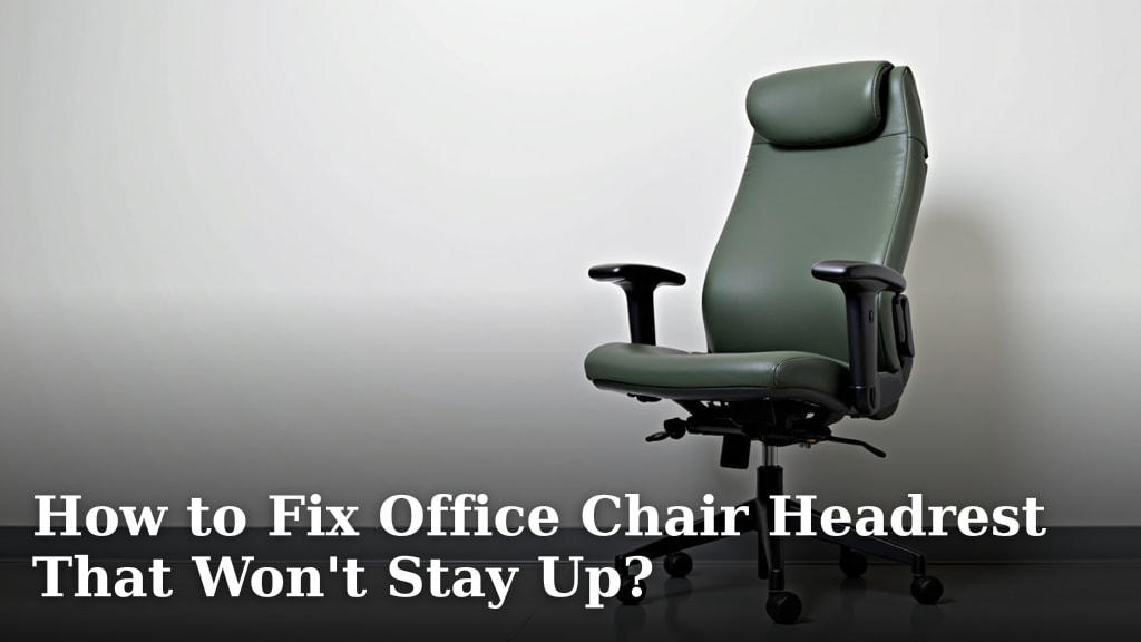 How to Fix Office Chair Headrest That Won't Stay Up?