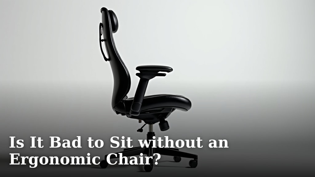 Is It Bad to Sit without an Ergonomic Chair?