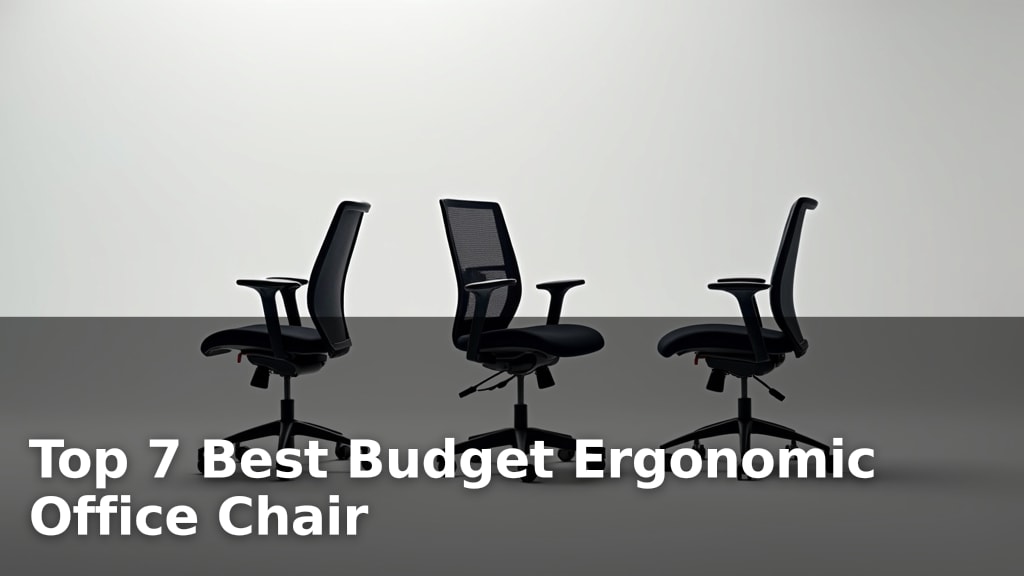 Top 7 Best Budget Ergonomic Office Chair