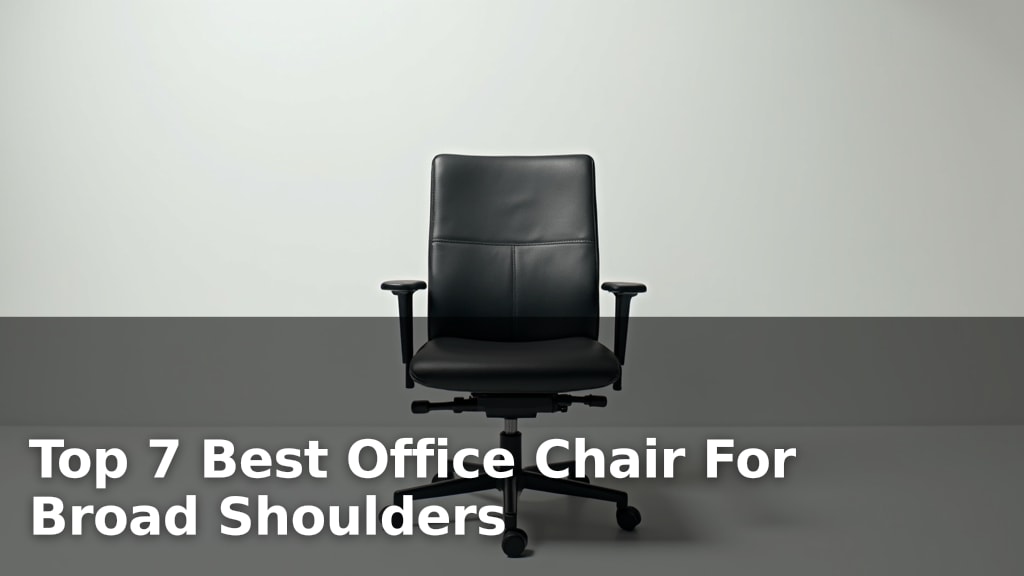 Top 7 Best Office Chair For Broad Shoulders