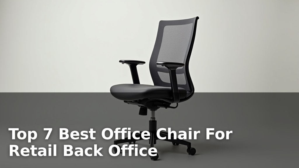 Top 7 Best Office Chair For Retail Back Office