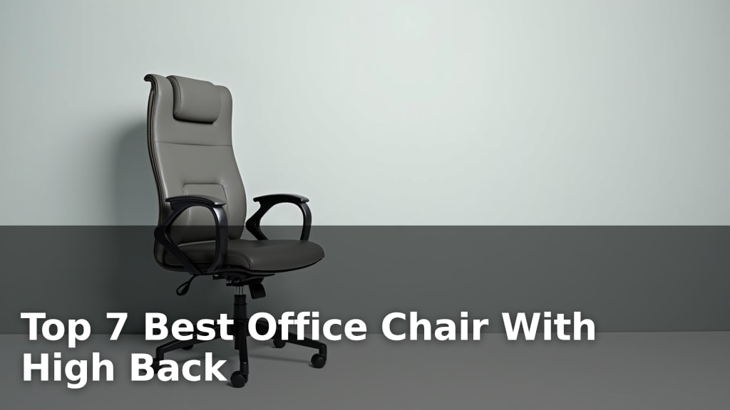 Top 7 Best Office Chair With High Back