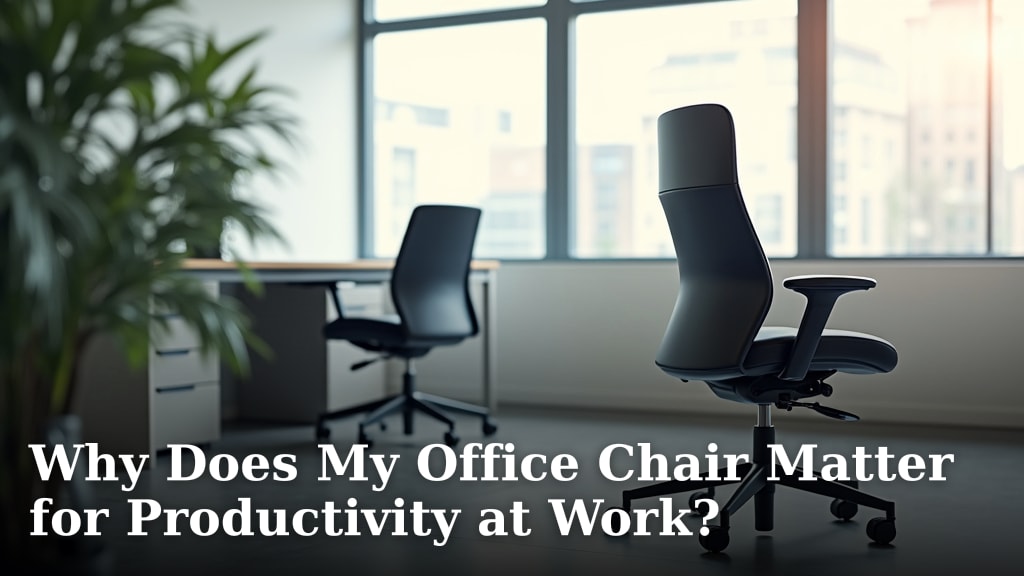 Why Does My Office Chair Matter for Productivity at Work?