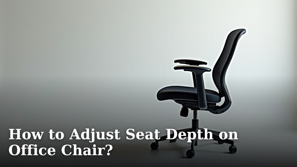 How to Adjust Seat Depth on Office Chair?