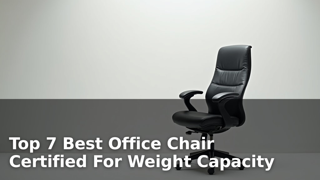 Top 7 Best Office Chair Certified For Weight Capacity