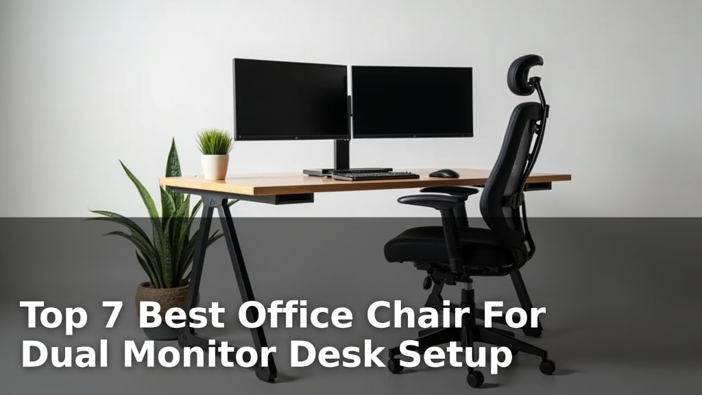 Top 7 Best Office Chair For Dual Monitor Desk Setup