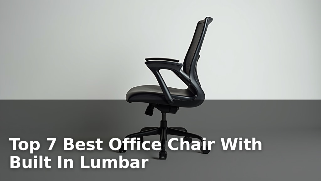 Top 7 Best Office Chair With Built In Lumbar