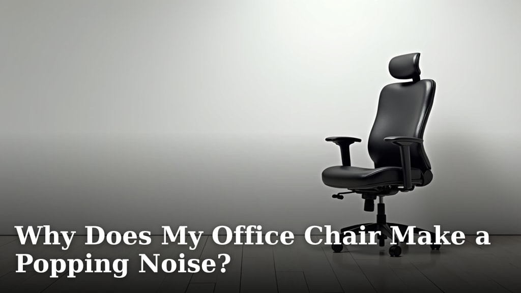 Why Does My Office Chair Make a Popping Noise?